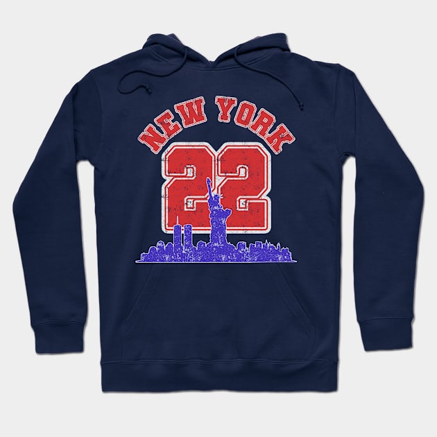 New York Vintage Varsity 22 Hoodie by STARSsoft